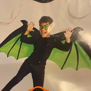 Kids Bat / Dragon Wings  in Green and Black